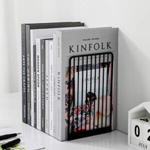 JIARI Book Organizer Bookends Book Ends, Bookends Supports Non Skid Book Stoppers Book Shelf Holder,Book Stand for Shelves Bookshelf Office School Library 1Pairs (Beeline Black)