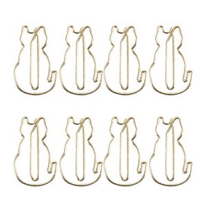 Cat Shaped Paper Memo Clips, Cat Paper Clips Specially Shaped Bookmark Clip Metal Clip Stationary Supply Gifts for Cat Lovers for Women Students Kids Teachers