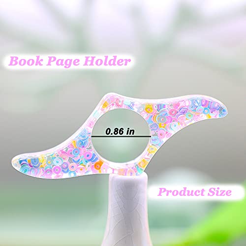 Book Page Holder,2 Pcs Resin Transparent Thumb Bookmark,Book Accessories for Reading Lovers,Book Lovers Gifts for Readers,Bookworm,Literary,Students,Teachers.