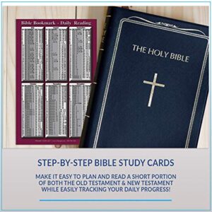 eThought Daily Bible Study Bookmark and Reading Guide - Read The Bible in a Year, Devotional Companion, Gifts for Believers and Scripture Seekers, Pack of 25 (BB-DRYR-25)