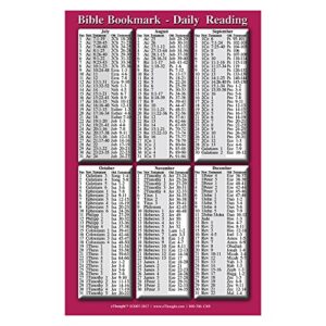 eThought Daily Bible Study Bookmark and Reading Guide - Read The Bible in a Year, Devotional Companion, Gifts for Believers and Scripture Seekers, Pack of 25 (BB-DRYR-25)