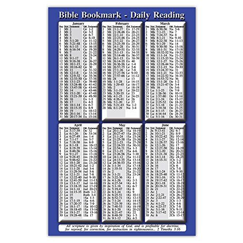 eThought Daily Bible Study Bookmark and Reading Guide - Read The Bible in a Year, Devotional Companion, Gifts for Believers and Scripture Seekers, Pack of 25 (BB-DRYR-25)