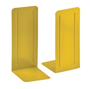 acrimet jumbo premium metal bookends 9″ (heavy duty) (yellow color) (1 pair)