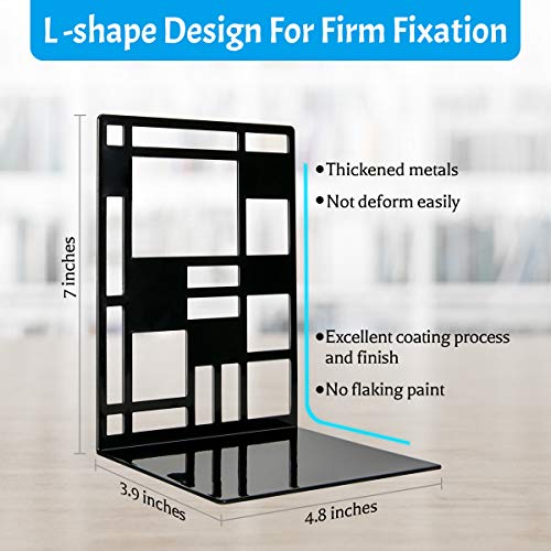 Bookends,Book Ends for Shelves,Bookends for Heavy Books, Book Holder,Metal BookEnd Supports 1pair