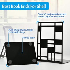 Bookends,Book Ends for Shelves,Bookends for Heavy Books, Book Holder,Metal BookEnd Supports 1pair