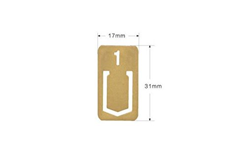 EKLOEN 12pcs Brass Bookmarks, Mini Cute 1-12 Number Book Marks Ideal Gifts