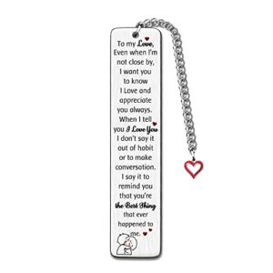 to my love bookmarks for women men birthday gifts wife husband bookmark romantic valentines day present wedding anniversary personalized book lover boyfriend girlfriend engagement christmas keepsakes