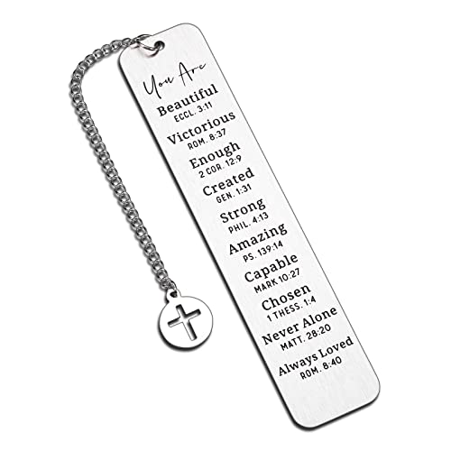 Christmas Gifts for Women Inspirational Religious Bookmarks, Christian Bible Verse Bookmark for Girls Daughter Book Lovers Birthday Bookmarks Gift for Friend Female Bookworm Church Bulk Gift