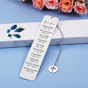 Christmas Gifts for Women Inspirational Religious Bookmarks, Christian Bible Verse Bookmark for Girls Daughter Book Lovers Birthday Bookmarks Gift for Friend Female Bookworm Church Bulk Gift