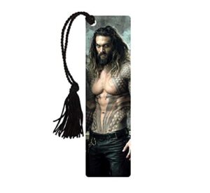 jason momoa aquaman – justice league movie – glossy tassel bookmark for gifting collecting