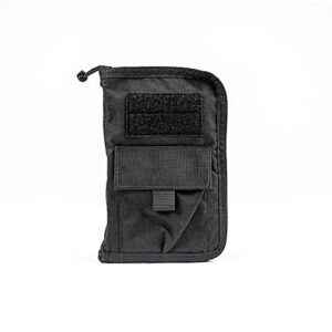 t3 data book cover, tactical notebook organizer case, heavy-duty document and hiking journal case black