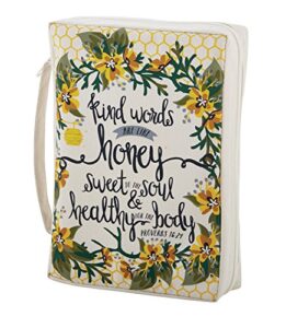 creative brands faithworks-french press mornings canvas bible cover, 7 x 10-inch, kind words