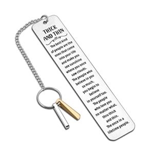through thick and thin bookmark gifts for best friend friendship gift for women friends sentimental gifts christmas stocking stuffers best friend birthday gifts for women female friend gift ideas