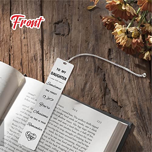 Jzxwan Daughter Gifts from Mom and Dad，Personalized Birthday Graduation Gifts for Daughter, Sometimes You Forget You're Awesome Bookmark for Daughter