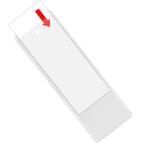 StoreSMART - Plastic Bookmark Covers/Holders with Tassle Hole - Clear Plastic - 10-Pack - BMK466C-10