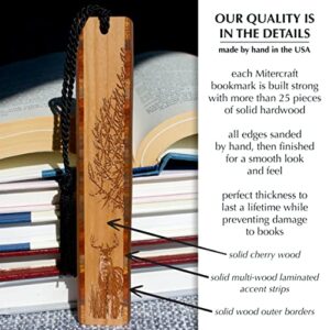 Deer - Engraved Wooden Bookmark with Tassel - Made in USA - Search B07325JNP6 for Personalized Version