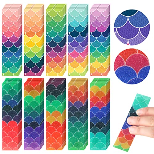 50 Pieces Inspirational Bookmarks Motivational Sensory Stickers Bookmarks Sensory Finger Strips Page Markers Assorted Page Clips for Students Teachers School Home Office Supplies (Water Ripple)