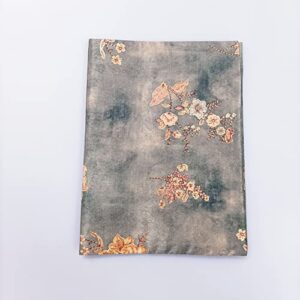 book sleeve cover ( flowers )| hard books cover a5(8-1/4”x 5-13/16”) for paperback,washable fabric,fits thickness adjustable