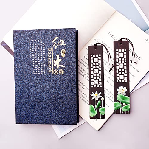 Toirxarn Handmade Wooden Bookmarks, Ideal Gifts for Women/Men/Friends/Girls/Teacher ,Birthday Present.Natural Wood,Painted Craft。