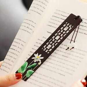 Toirxarn Handmade Wooden Bookmarks, Ideal Gifts for Women/Men/Friends/Girls/Teacher ,Birthday Present.Natural Wood,Painted Craft。