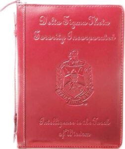 delta sigma theta ritual commemorative bible cover (red)