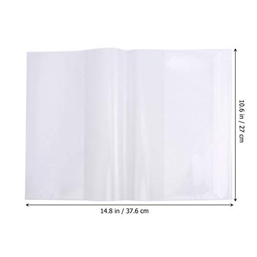 STOBOK 10 pcs Clear Exercise Book Cover Clear Plastic Book Protector Waterproof Note Book Cover Sleeve / 16K