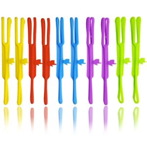 nsbell 10pcs silicone finger point bookmark, lovely book marker strap for office supplies school supplies stationery gift