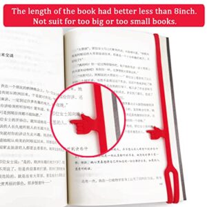 NSBELL 10PCS Silicone Finger Point Bookmark, Lovely Book Marker Strap for Office Supplies School Supplies Stationery Gift