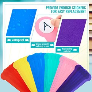 Library Book Dividers for Shelves with Stickers, Library Shelf Markers Assorted Colored Book Shelf Dividers Plastic Shelf Marker Flexible Book Shelf Marker Set for Classroom Teacher Supplies (48 Pcs)