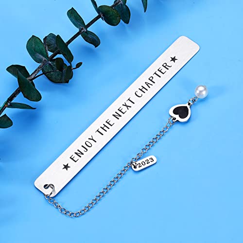 2023 Enjoy The Next Chapter Bookmark Inspirational Graduation Retirement Birthday Stocking Stuffer Gifts for Women Men Kids Book Lovers Seniors Coworker Leaving New Job Promotion Dad Mom Gift Him Her