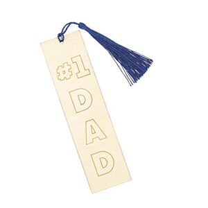 diy fathers day bookmarks – bulk set of 24 – wood craft kits for kids