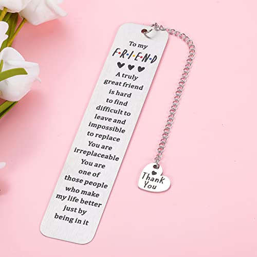 Best Friends Gifts Bookmark for Friendship Women Friends Birthday Book Mark Girls Teen Booklovers Galentines Valentines Day Gifts for Best Friend BFF Christmas Graduation Gift for Women Female Friend