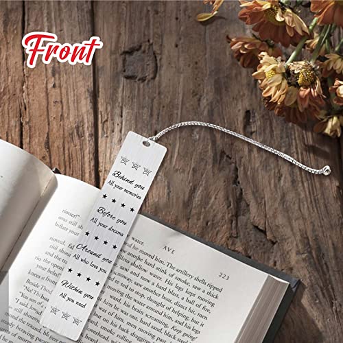 Jzxwan Happy 50th Birthday Gifts for Men Women, 50 Year Old Birthday Bookmark Gifts, Behind You All Your Memories Bookmark for Dad Mom