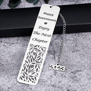 2023 Retirement Gifts for Women Men Happy Retirement Bookmark Gifts Coworker Colleague Employee Appreciation Gifts Retired Teacher Nurse Coach Best Friend Boss Leader Going Leaving Away Goodbye Gifts