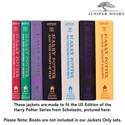 Juniper Books Harry Potter House Mashup DUST Jackets ONLY | Custom Book Covers for Your 7-Volume Hardcover American Harry Potter Book Set published by Scholastic | J.K. Rowling | Books NOT Included