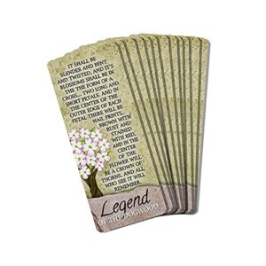 legend of the dogwood thoughtful pink 7 x 2.5 cardstock prayer card pack of 12