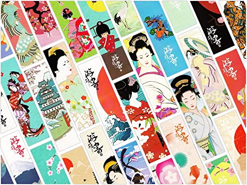 30 Pcs Vintage Japanese Style Bookmarks (Japanese Painting)