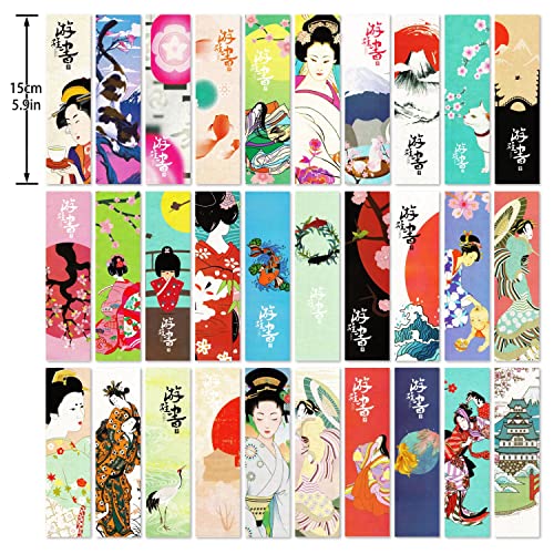 30 Pcs Vintage Japanese Style Bookmarks (Japanese Painting)