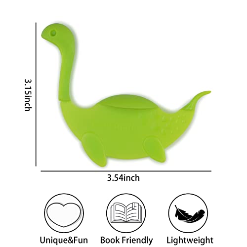 SYMFLOOR Green Water Monster Bookmark - Green Pagekeeper Bookmark Unique Gifts for Readers, Women & Men, Book Markers - Pretty Bookmarks Lightweight Plastic Manga Bookmark for Girls, Boys, Kids