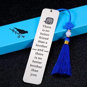 Brother Gifts from Sister Brother Birthday Christmas Bookmark for Brother in Law Stepbrother Best Friend Book Lovers Sibling Father’s Day Gifts for Him Men BFF Wedding Graduation Anniversary Present