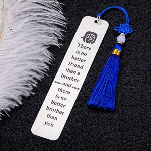 Brother Gifts from Sister Brother Birthday Christmas Bookmark for Brother in Law Stepbrother Best Friend Book Lovers Sibling Father’s Day Gifts for Him Men BFF Wedding Graduation Anniversary Present