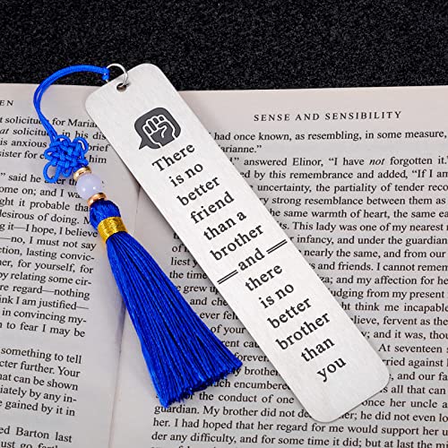 Brother Gifts from Sister Brother Birthday Christmas Bookmark for Brother in Law Stepbrother Best Friend Book Lovers Sibling Father’s Day Gifts for Him Men BFF Wedding Graduation Anniversary Present