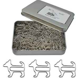 80 pcs cute paper clips small dog shaped paper clips animal bookmarks clips, fun office gifts for women men coworkers dog lovers