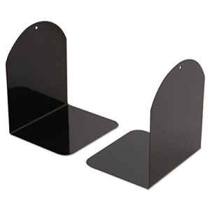 universal bookends with magnetic base, 6 x 5 x 7, metal, black