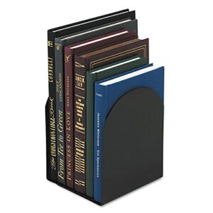 Universal Bookends with Magnetic Base, 6 x 5 x 7, Metal, Black