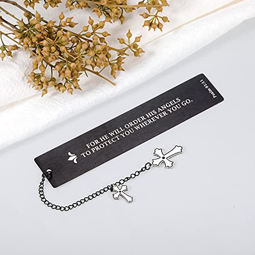 Holy Bible Bookmarks with Cross Chain for Christian Religious Easter Gifts for Kids Bookmarks for Book Lovers Women Men Bible Verses Book Marks for Kids Teen Friends Birthday Christmas Catholic Gifts