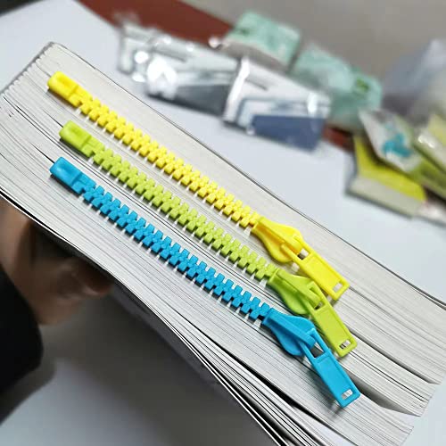 Katartizo Cute Zipper Funny Bookmarks for Book Lovers, Cool Lovely Bookmakers for Women/Men/Kids (Green)