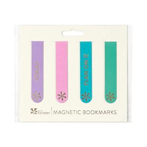erin condren designer desk accessories – productivity magnetic bookmark set of 4. compatible with erin condren spiral notebooks, planners, agendas and much more