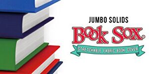 Book Sox Stretchable Book Cover: Jumbo Solid Red. Fits Most Hardcover Textbooks up to 9 x 11. Adhesive-Free, Nylon Fabric School Book Protector. Easy to Put On. Washable & Reusable Jacket.