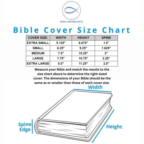 Custom Bible Cover for Men Two-Tone Joshua 1:9 Faux Leather Christian Gift for Father, Brother, Son, Grandpa, Grandson Laser Engraved Imprinting Your Text Name (Medium)